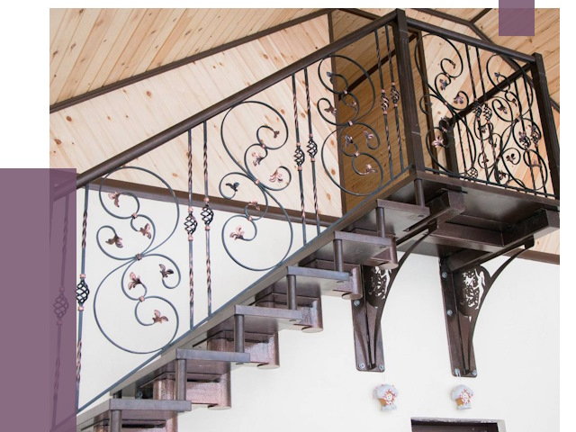 Кованые лестницы в Светлограде от 79232 руб. под ключ
