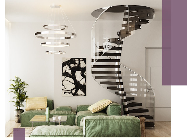 Лестницы для двухуровневой квартиры в Светлограде — изготовление и монтаж