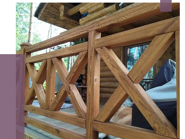 Деревянные перила под ключ в Светлограде от 7619 руб. 