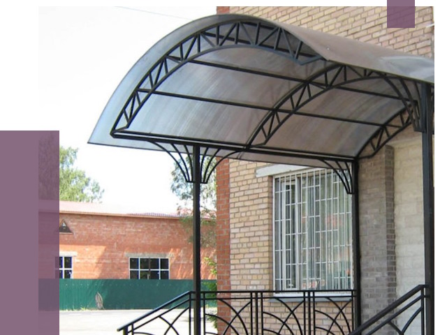 Металлические навесы и козырьки в Светлограде от 12698 руб.