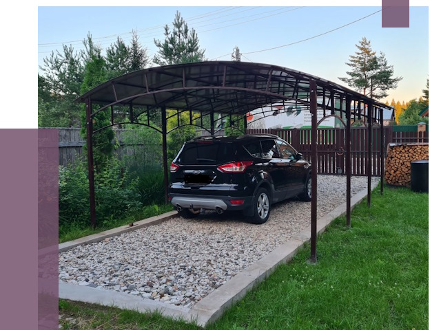 Навесы для автомобиля в Светлограде от 13053 руб.  | ПРОЛЁТ-Свт
