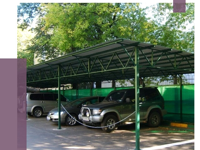 Навесы для парковки в Светлограде от 79740 руб. заказать | ПРОЛЁТ-Свт