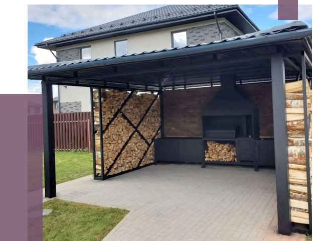 Навесы для барбекю в Светлограде от 12647 руб. под ключ | ПРОЛЁТ-Свт