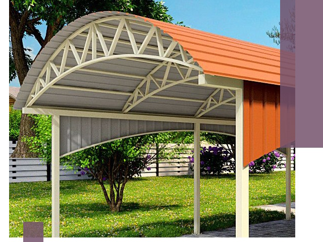 Навесы из профнастила под ключ в Светлограде — установка и монтаж