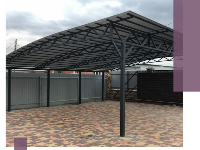 Металлические навесы под ключ в Светлограде — изготовление и монтаж