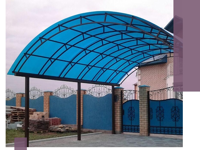 Арочные навесы под ключ в Светлограде — изготовление и монтаж