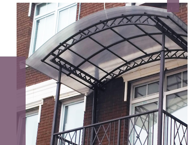 Козырьки над балконом в Светлограде от 8584 руб. | ПРОЛЁТ-Свт