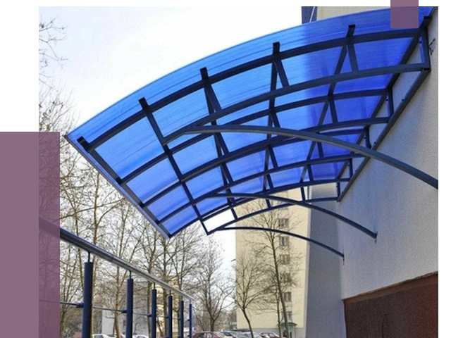 Козырьки из поликарбоната в Светлограде от 4266 руб. под ключ | ПРОЛЁТ-Свт