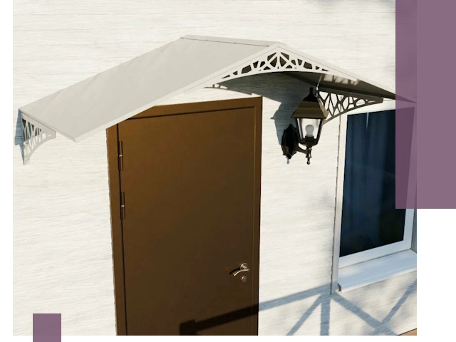 Металлические козырьки на входы и террасы в Светлограде