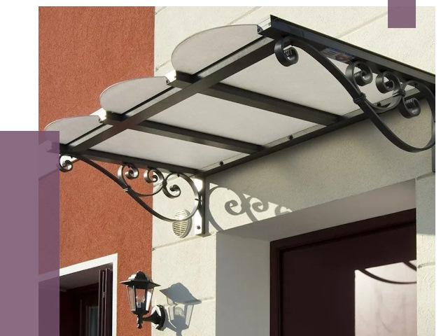 Односкатные козырьки в Светлограде от 8330 руб.  | ПРОЛЁТ-Свт