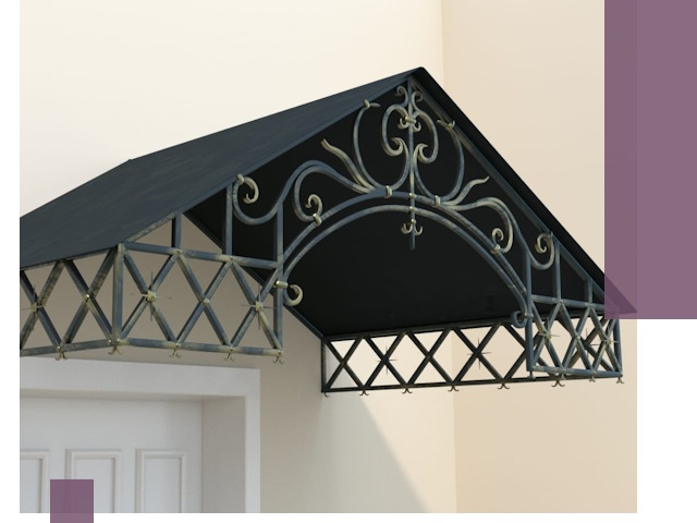 Двускатные металлические козырьки под ключ в Светлограде